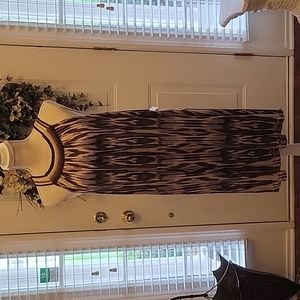 BCBG MAXAZRIA RUNWAY Limited Mahogany brown tan jersey knit halter dress…Med New